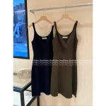 miumiu 2025 Early Fall/Winter Collection 🆕 Imported Merino Wool 🐑 Sleeveless Knit Dress for Women