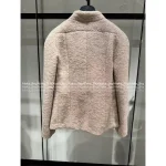 Chanel 2025 Fall/Winter Collection 🐑 Imported Shearling Gem Button Stand-Collar Faux Fur Coat / Vest for Women - Image 8