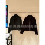 RALPH LAUREN 2025 Early Fall/Winter Collection 🐻 Corduroy Embroidered Logo Mock Neck Zip-Front Jacket for Women