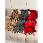 BURBERRY 2025 Fall/Winter Collection 🧣 Classic Plaid Fringe Chain-Tassel Cape Scarf - A Must-Have for the Stylish Woman~ Imported Wool & Cashmere Blend Premium Quality - Image 8