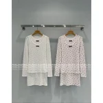 miumiu 2025 Early Fall/Winter Collection 🌷 "Pure Floral" Round Neck Logo Slim-Fit Cotton Dress / Short Sleeve / Tank Top Full Collection - Image 8