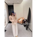 Chanel 2025 Fall/Winter Collection 🐑 Imported Shearling Gem Button Stand-Collar Faux Fur Coat / Vest for Women - Image 7