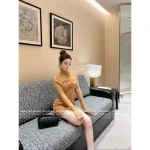Prada 2025 Early Fall/Winter Collection 🤎 Wool 🦙 Mock Neck Jacquard Letter Logo Long Slim-Fit Sweater for Women - Image 7