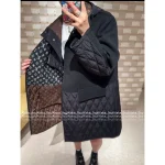 Louis Vuitton 2025 Early Fall/Winter Collection 🔍 Patchwork Hooded Design Wool-Blend Quilted Coat for Women - Mid-Length, Slimming & Elegant - Image 11