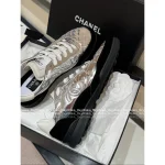 Chanel 2025 Fall/Winter Collection ©️©️ Ski Series Tech-Futuristic Silver Tone Motion Classic Cortez Sneakers for Women - Stylish & Super Comfortable~ - Image 2