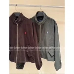 RALPH LAUREN 2025 Early Fall/Winter Collection 🐻 Corduroy Embroidered Logo Mock Neck Zip-Front Jacket for Women - Image 10