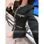 Chanel 2025 Fall/Winter Collection 🖤 Four-Pocket Tweed Woven Wool Mid-Length Blazer with Silk Lining