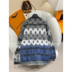 Louis Vuitton 2025 Autumn/Winter Collection 🆕 Printed V-Neck Color-Block Long-Staple Mohair & Wool 🦙 Blend Knit Cardigan - Image 10