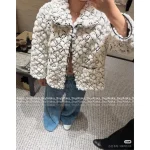 Chanel 2025 Ski Collection ❕ “Most Beautiful Eco-Fur” All-Over Sequin Embroidery Print Logo Lapel 3/4 Sleeve Fur Coat with Silk Lining - Image 3