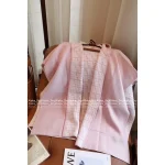 FENDI Winter Styling 🌸 FF 2025 Fall/Winter New Double-Faced Cashmere Sakura Pink Hooded Cape with Pockets - Image 2