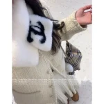 Chanel Vintage Series ©️©️ Imported Wool 🦙 Logo Fur Scarf 🧣 Adorably Cute & Cozy - Perfect for Homebodies - Image 6