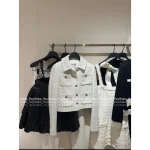 Chanel 2025 Fall/Winter Collection 🤍 Lapel Gem Button Four-Pocket Imported Wool Tweed Woven Coat for Women - Image 14