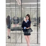 Gucci 2025 Fall/Winter Collection ❕ Artisan Crystal Embellished Lapel False Two-Piece Academic Style Cashmere Pullover for Women - Image 6