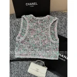 Chanel 2025 Fall/Winter Collection 🍏 Atelier Series Chunky Knit Hand-Crocheted Bow Crystal Silk-Wool Blend Vest - Image 5