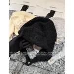 Chanel 2025 Fall/Winter Ski Collection 🤍 Chunky Knit Pineapple Stitch Ushanka Hat - Cashmere/Silk Blend - Image 10