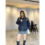 miumiu 2025 Early Fall/Winter Collection 🤎 Reversible Windproof & Water-Resistant Letter Logo Jacket - Image 3