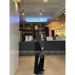 Prada 2025 Early Fall/Winter Collection ▶️ Classic Triangle Badge Logo Mock Neck Slim-Fit Wool Knit Pullover for Women - Image 4