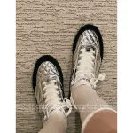 Chanel 2025 Fall/Winter Collection ©️©️ Ski Series Tech-Futuristic Silver Tone Motion Classic Cortez Sneakers for Women - Stylish & Super Comfortable~ - Image 15