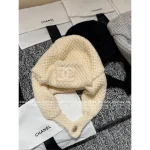 Chanel 2025 Fall/Winter Ski Collection 🤍 Chunky Knit Pineapple Stitch Ushanka Hat - Cashmere/Silk Blend - Image 9