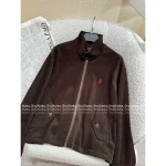 RALPH LAUREN 2025 Early Fall/Winter Collection 🐻 Corduroy Embroidered Logo Mock Neck Zip-Front Jacket for Women - Image 8