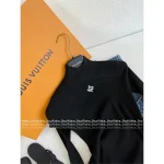 Louis Vuitton 2025 Early Fall/Winter Collection 🔍 Embroidered Logo Mock Neck Black Slim-Fit Wool Knit Base Layer for Women - Slimming & Elegant - Image 15