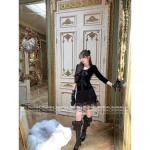 Chanel 2025 Runway Collection 🎀 Keeper Piece~ Handmade Silk Satin Bow Round Neck Three-Quarter Sleeve Velvet Top for Women - Image 3