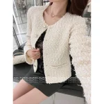 Chanel 2025 Fall/Winter Collection 🤍 White Tweed Wool Coat - Sophisticated Heiress Style