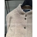 Chanel 2025 Fall/Winter Collection 🐑 Imported Shearling Gem Button Stand-Collar Faux Fur Coat / Vest for Women - Image 4