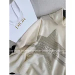 Dior 2025 Fall/Winter Ski Collection 🏔️ Artisan Gold-Thread Embroidered Star ⭐️ Logo Navy Lapel Cashmere Cape Sweater - Image 6
