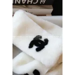 Chanel Vintage Series ©️©️ Imported Wool 🦙 Logo Fur Scarf 🧣 Adorably Cute & Cozy - Perfect for Homebodies - Image 4