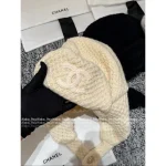 Chanel 2025 Fall/Winter Ski Collection 🤍 Chunky Knit Pineapple Stitch Ushanka Hat - Cashmere/Silk Blend - Image 8