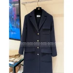 Chanel 2025 Fall/Winter Collection 🔍 Structured Lapel Pocket Wool Long Coat for Women - Image 12