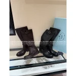 Prada High-Quality Beauty Style ~ 2025 Early Fall/Winter Collection Wide-Calf Motorcycle Boots 👢 Custom Imported Leather Gift Box - Image 14
