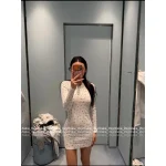 miumiu 2025 Early Fall/Winter Collection 🌷 "Pure Floral" Round Neck Logo Slim-Fit Cotton Dress / Short Sleeve / Tank Top Full Collection - Image 15