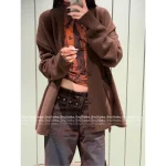 ACNE STUDIOS 2025 Fall/Winter Collection 🍂 Ombré Dye Enzyme Wash High-Waist Slimming Belt Jeans 👖 Wide-Leg Pants - Image 3