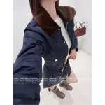 miumiu 2025 Early Fall/Winter Collection 💙 Fur-Trim Cropped "Hot Girl Set" Jacket / Bodycon Skirt - Image 5