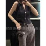 Chanel 2025 Fall/Winter Collection 🐻 Special Enzyme Wash Denim Camellia Print Logo High-Waist Slimming Wide-Leg Jeans for Women - Image 5