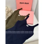 miumiu 2025 Early Fall/Winter Collection 🆕 Imported Merino Wool 🐑 Sleeveless Knit Dress for Women - Image 15
