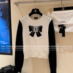 Chanel Super Cute ©️©️ Vintage Vintage Series 🎀 Bow Jacquard Logo Cashmere Pullover - Imported Cashmere 🦙
