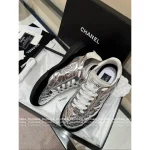 Chanel 2025 Fall/Winter Collection ©️©️ Ski Series Tech-Futuristic Silver Tone Motion Classic Cortez Sneakers for Women - Stylish & Super Comfortable~ - Image 11