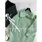 Chanel 2025 Fall/Winter Collection 🎀 Detachable Handmade Chunky Knit Bow Wool/Mohair Blend Pullover Knit Dress with Silk Lining - Image 7