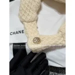 Chanel 2025 Fall/Winter Ski Collection 🤍 Chunky Knit Pineapple Stitch Ushanka Hat - Cashmere/Silk Blend - Image 5