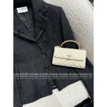 Chanel 2025 Early Fall Collection 🎀 Wool Tweed Lapel Blazer for Women - Artisan Velvet Bow Detail - Image 4