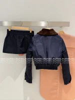miumiu 2025 Early Fall/Winter Collection 💙 Fur-Trim Cropped "Hot Girl Set" Jacket / Bodycon Skirt - Image 4