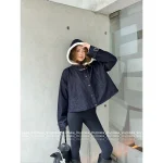 Loewe 2025 Early Fall/Winter Collection 🤠 Heavy Enzyme Wash Hooded Denim Quilted Faux Fur Jacket - Image 20