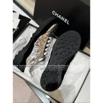 Chanel 2025 Fall/Winter Collection ©️©️ Ski Series Tech-Futuristic Silver Tone Motion Classic Cortez Sneakers for Women - Stylish & Super Comfortable~ - Image 10