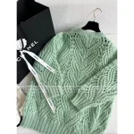 Chanel 2025 Fall/Winter Collection 🎀 Detachable Handmade Chunky Knit Bow Wool/Mohair Blend Pullover Knit Dress with Silk Lining - Image 6