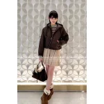 Louis Vuitton 2025 Fall/Winter Collection 🐻 Hooded Patterned Cropped Zip-Up Puffer Jacket for Women - Image 10