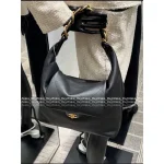 Chanel 2025 Fall/Winter Atelier Collection Runway Style 🖤 Chunky Chain Metal Logo Oversized Hippie Hobo Bag in Imported Matte Soft Calfskin - Image 14
