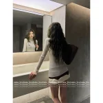 Prada 2025 Early Fall/Winter Collection ▶️ Classic Triangle Badge Logo Mock Neck Slim-Fit Wool Knit Pullover for Women - Image 13